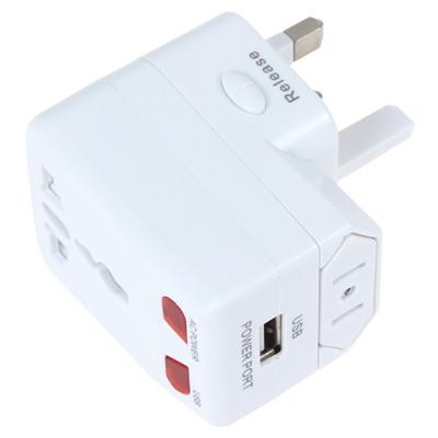 US / UK / EU Daya Plug Voltage Travel Converter Adapter dengan USB